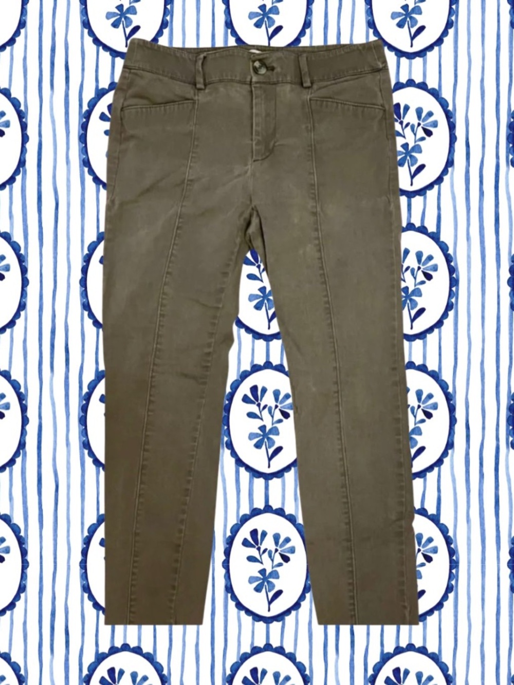 The LOFT Outlet Skinny Ankle Gray Pants, Size: 2